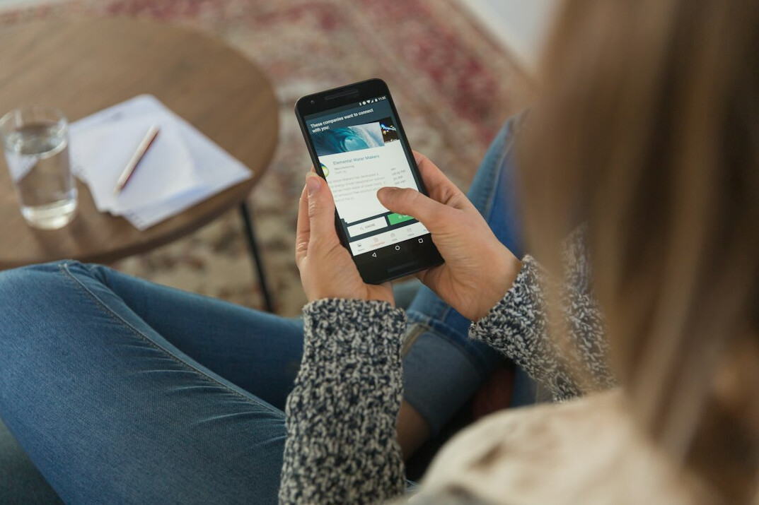 customer using mobile app