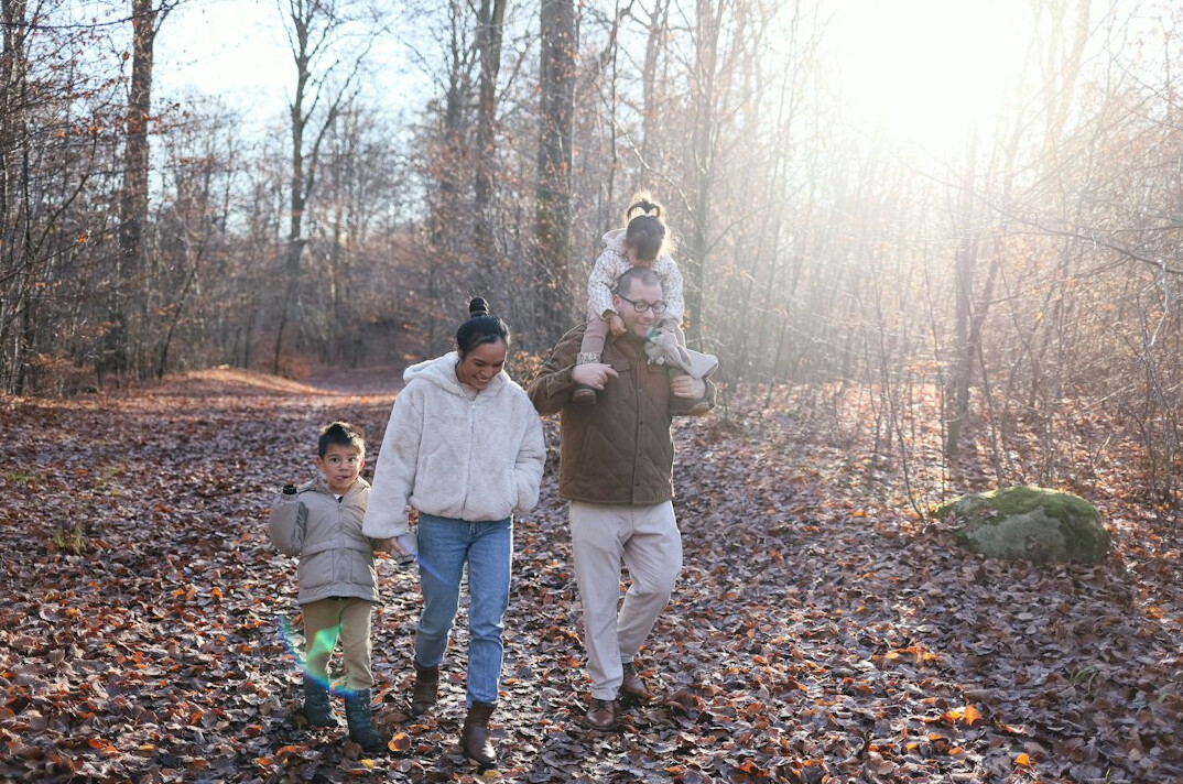 Happy multi-generational family enjoying time together outdoors