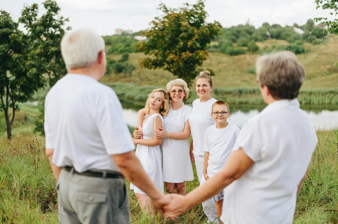 happy family discussing insurance